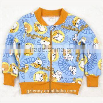 Long Sleeve Cute Animals Print Graffiti Winter Pocket Outwear Boys Fancy Child Jacket photo-4