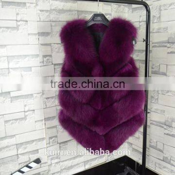 Brand Design 2016 New High-quality Long Fox Fur Vest Female Autumn and Winter Fashion New Factory Price of Luxury Fur Coat photo-3