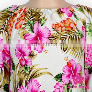 New Arrive Children Clothing Printed Flower Long Sleeve Soft Toddler Girl Cotton Dress Ruffle Playsuit Baby Frock Designs photo-3