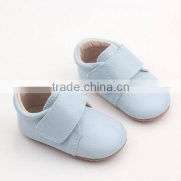Light Bule Leather Wholesale Shoes Cute Baby Boots photo-2