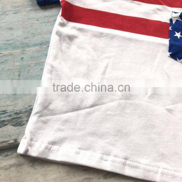 Baby Boy Shorts Sets Boutique Outfits Cute Cotton July 4th Top Shirts Raglans Summer Clothes Striped Star Kids Wear photo-4