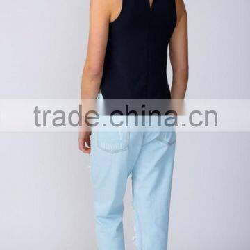 Latest Design Longer Back Lace Front off Shoulder Lace Top