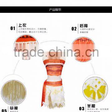 2017 New Girl Women Movie Polynesia Princess Moana Costume Dress Halloween
