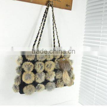 New Style Girls Luxury Evening Fur Bags White Turkey Fur Bag photo-4