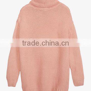 Oem Solid Color Long Pullover Lazy Style Turtleneck Sweater Women With Best Prices photo-3