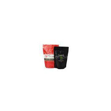 Red / Black Metallized Stand Up Pouches With Zipper , Vacuum Food Packaging