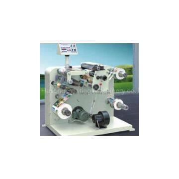 Label slitting and rewinding machine