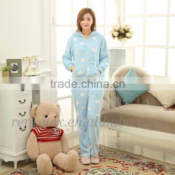 high quality spring and winter wearable warm night wear pajamas