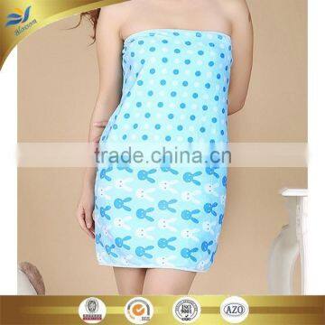 wholesale microfiber reactive printed bath towel for adults with lovely small rabbit ears china supplier 70*140 cm