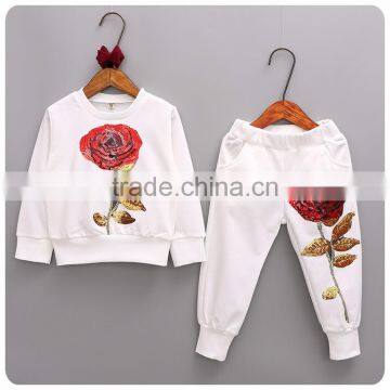 B22627A 2017 Children's Autumn Embroidered Sequins Casual Wear Clothing Sets photo-2