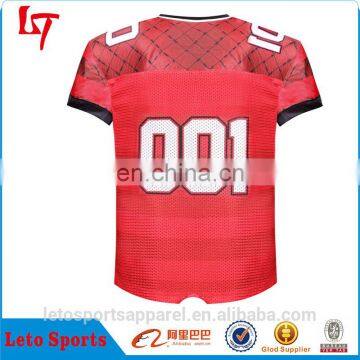 Fully Custom FOOTBALL sublimation v neck american football jersey EISHA AFJ EE 8 Red Plain Custom American Football Jerseys