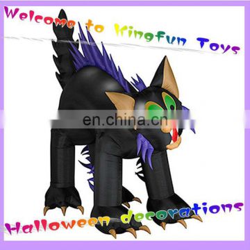 Black cat with light halloween inflatables