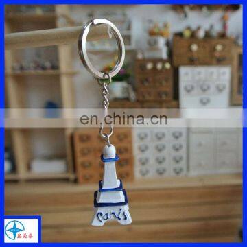 cheap custom fashions Eiffel Tower Keychain by polyresin