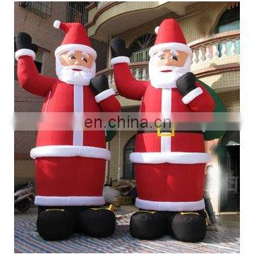 Giant christmas event use inflatable santa clause with gift