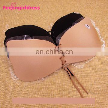 New Style Self Adhesive Push Up Nude Black Sexy Strapless Bra