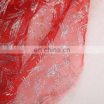 2015 The Best Types Of Girls Party Dresses Material Spraying Organza Velvet Fabric