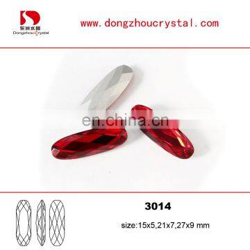 Oval China red loose crystal fancy jewelry stone for decorative