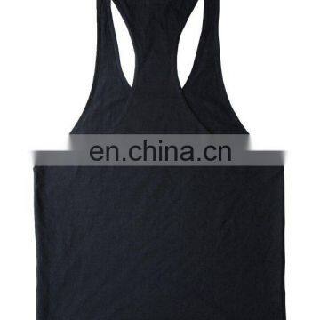 Y-back mens gym singlet 100% cotton with custom printing - 100% cotton Y-back mens gym singlet with custom printing,Stringer