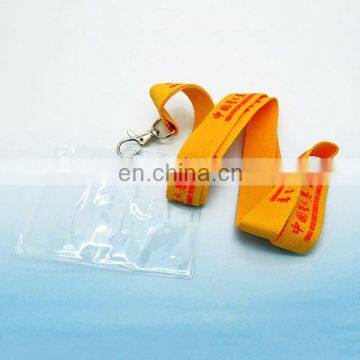 Custom polyester lanyard plastic id card working card badge holder