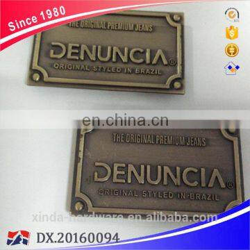 Metal Badge with Customer 3D Brand Used for clothing