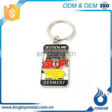 Quality Guaranteed Fancy Building Flat Metal Key Cover High Quality Keyring Keychain