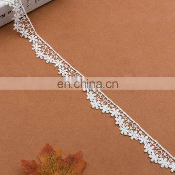 Garment accessories 2.7cm wide flower embroidery aso ebi lace