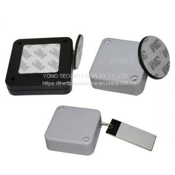 Square Anti-Theft Pull Box with metal plate end,Retracting Display Cable,Retracting Security Cable