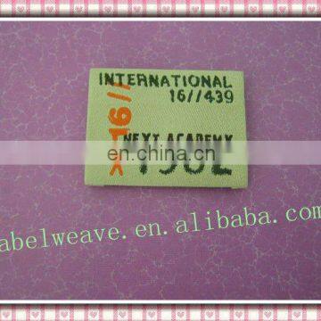 colorful cotton woven garment label