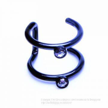 Foreign trade new point drill ear clip, nose clip, titanium steel, stainless steel jewelry manufacturer wholesale