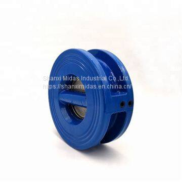 PN16 ductile cast iron di wafer type butterfly check valve