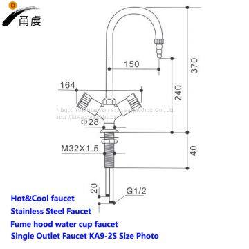 China Laboratory Faucets-Hot&Cool Faucets-Single Outlet Faucet-Stainless Steel Faucet photo-2