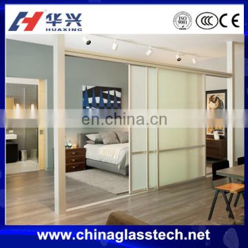 Interior Decorative Tempered Glass Sliding Partition Wall