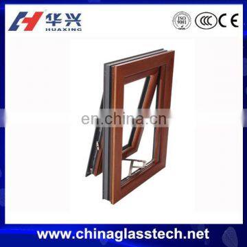 Good air tightness sound insulation anti-aging doubel glazing aluminum top hung window