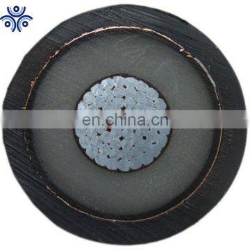 Single aluminum core Medium voltage XLPE insulated copper tape shielding PVC sheathed steel tape armoured power cable