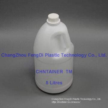Round Plastic Bottles With Handle 5 Litres for Detergents photo-3