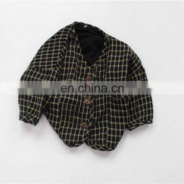 Kids Childrens Black Brown Plaid Jacket photo-4
