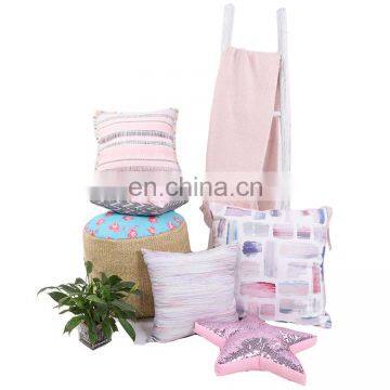 Pink Stripe Printed Cute Colorful Pompom Home Indoor Decorative Throw Pillows/cushion photo-6