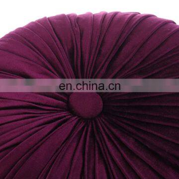 Pumpkin Shaped Circle Round Velvet Purple Wrinkle Cushion Floor Pillow Seat Cushions Chair Pads for Living Room Sofa Deco photo-6