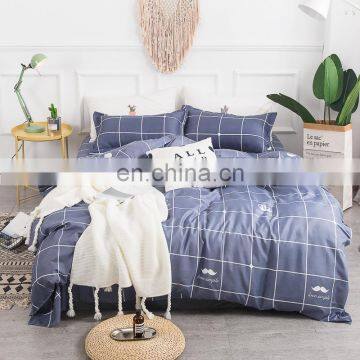 2020 Hot Selling Aloe Cotton Polyester Fabric Full Size Duvet Cover Pillow Case Bed Sheet Printed Cheap Bed Linen Bedding Set photo-2