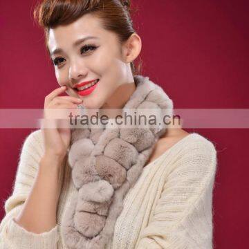 Graceful ladies rex rabbit fur scarf