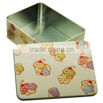 Square tin box