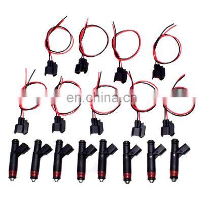 Free Shipping!8 X FUEL INJECTORS &9 X Wires For Dodge Jeep 4.7L V8 New 53032145AA