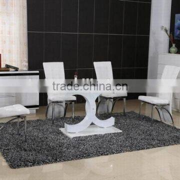 2014 newest modern Glass dining set 1+4