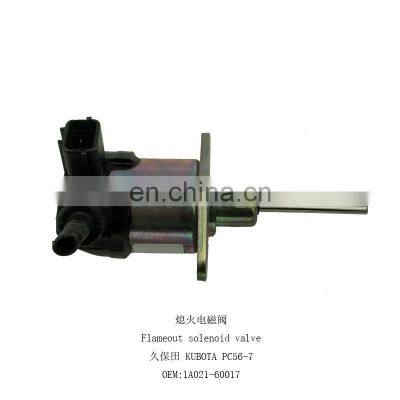 1A021-60017  Excavator Kubota Electric parts Shut Off /stop Solenoid valve