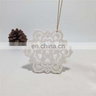 Snowflake Ceramic Christmas Tree Decoration Hanging Ornaments