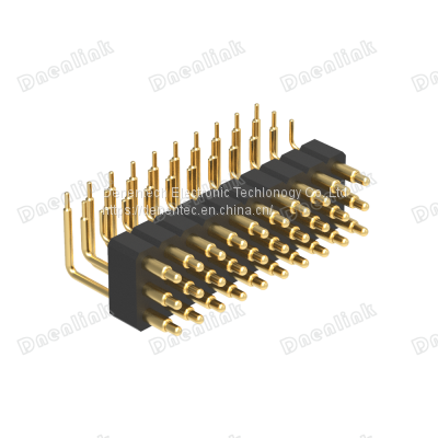 Dnenlink 3.00mm Pitch Triple Row H4.0mm Right Angle Male Header DIP Type PogoPin Header photo-3