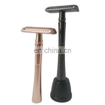 Mens Rose Gold Double Edge Safety Shaving Razor Manufacturer