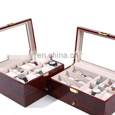 Double Layer Large Capacity Jewelry Storage Box Multifunctional Gift Window Wooden Box Set Jewelry Integrated Packaging Box photo-2