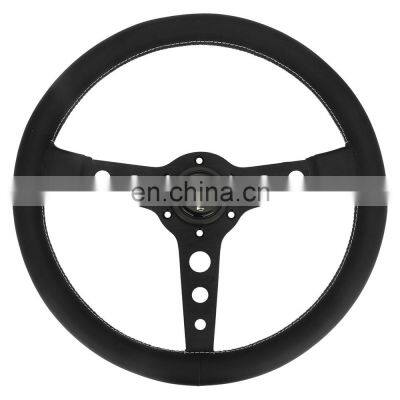 High Quality Leather Steering Wheel 350mm Universal Car Steering Wheel Leather Material