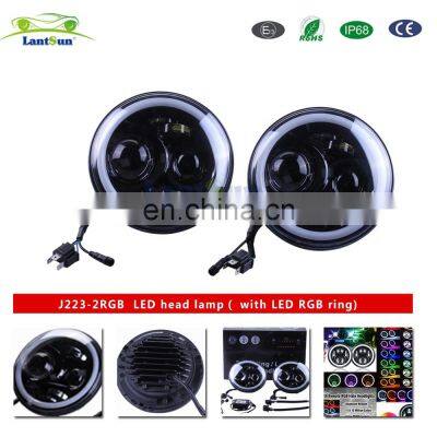 for Jeep RGB Led Headlight Mobile Phone Control Led Head Lamp With Led Ring photo-2